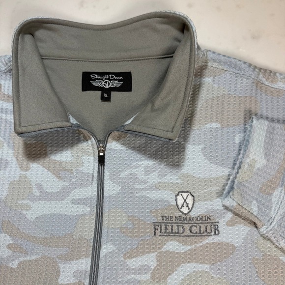 Straight Down Other - Straight Down Mens XL Camo Quarter Zip Pullover Nemacolin Field Club